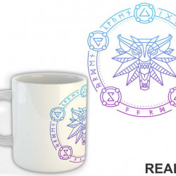 Neon Wolf Head Logo - The Witcher - Šolja