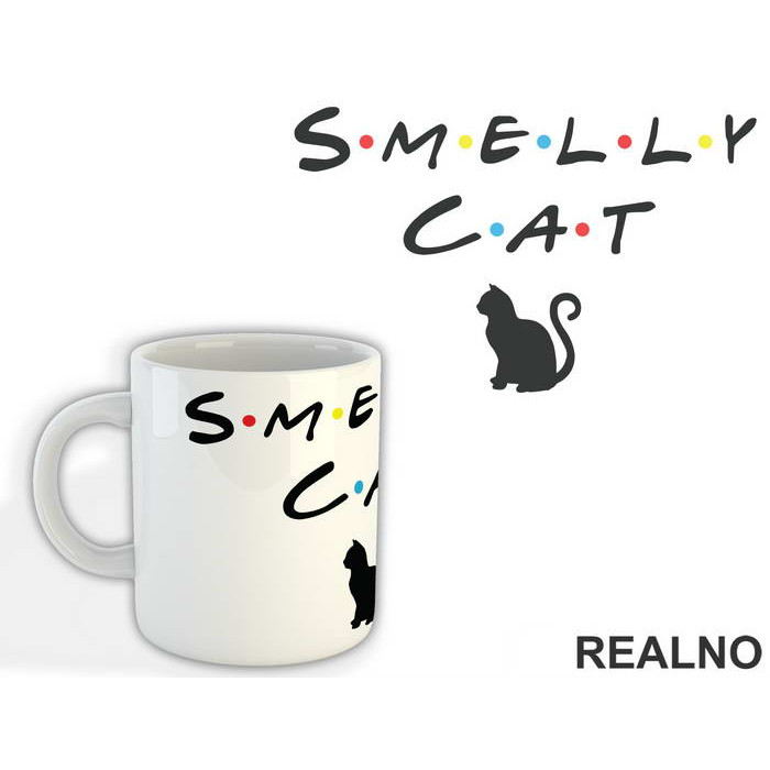 Silhouette - Smelly Cat - Friends - Prijatelji - Šolja