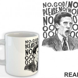 Illustration - No, God! No God! - The Office - Šolja