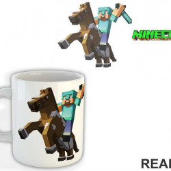Steve On A Horse - Minecraft - Šolja