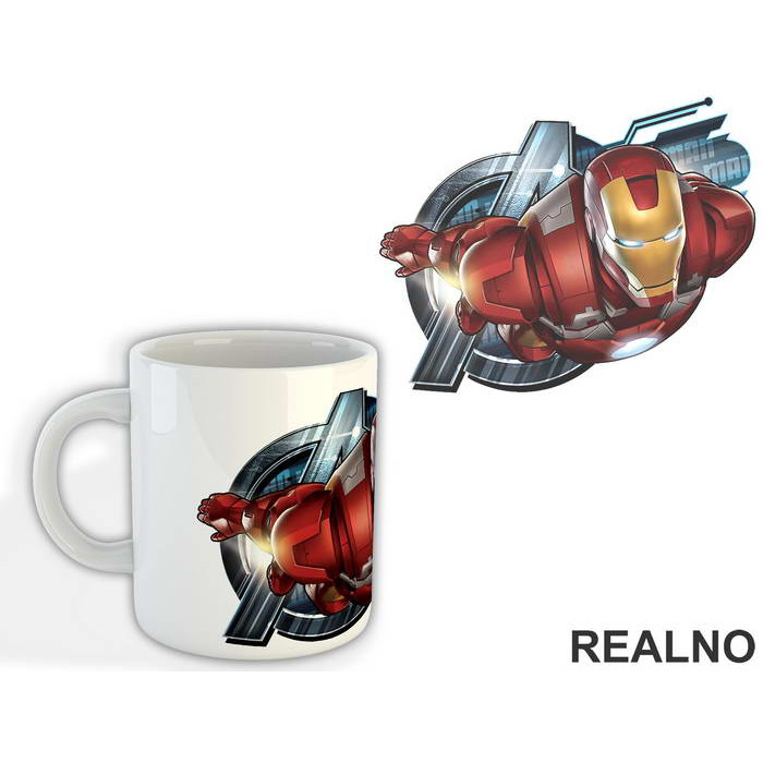 Flying - Iron Man - Avengers - Šolja