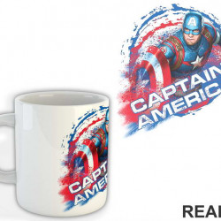 Holding A Shield - Color Splash - Captain America - Avengers - Šolja Holding A Shield - Color Splash - Captain America - Avengers - Šolja