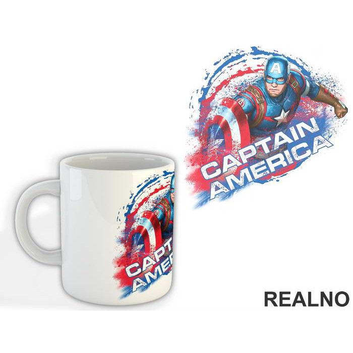 Holding A Shield - Color Splash - Captain America - Avengers - Šolja