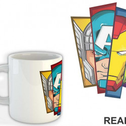 4 Faces - Thor - Captain America - Iron Man - Hulk - Avengers - Šolja 4 Faces - Thor - Captain America - Iron Man - Hulk - Avengers - Šolja