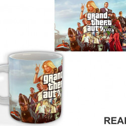 Caracters And Logo - Sky - GTA 5 - Šolja