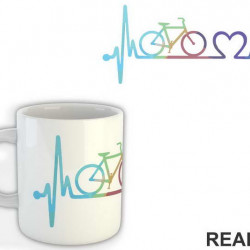 Heartbeat - Color - Bickilovi - Bike - Šolja