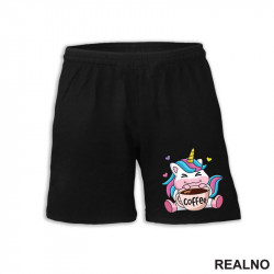 Slatki Jednorog Sa Kafom - Coffee - Kafa - Šorc