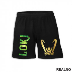 Golden Helmet And Logo - Loki - Avengers - Šorc Golden Helmet And Logo - Loki - Avengers - Šorc