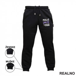 Peace, Love And - Yoga - Trenerka - Donji deo Peace, Love And - Yoga - Trenerka - Donji deo