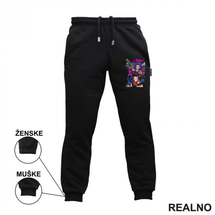Jinx - Finger - League of Legends - LOL - Arcane - Trenerka - Donji deo Jinx - Finger - League of Legends - LOL - Arcane - Trenerka - Donji deo