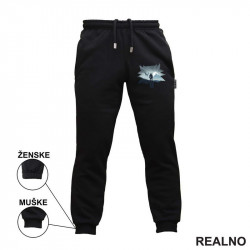 Wolf Head Silhouette Double Exposure - The Witcher - Trenerka - Donji deo