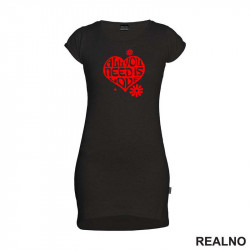 All You Need Is Love Red - Ljubav - Kratka Haljina - Tunika
