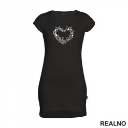 Music Notes In Shape Of A Heart - Muzika - Kratka Haljina - Tunika