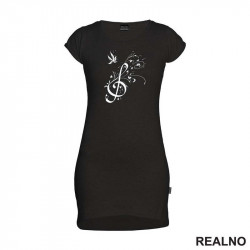 Notes And Butterfly - Muzika - Kratka Haljina - Tunika