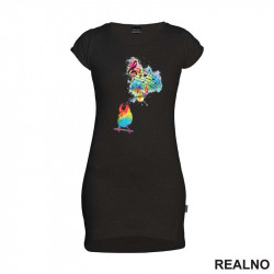 Nightingale Vivid Song - Art - Kratka Haljina - Tunika