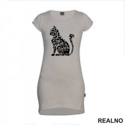 Cats Silhouette - Mačke - Kratka Haljina - Tunika