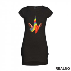 Colorful Horn And Hair - Unicorn - Jednorog - Kratka Haljina - Tunika