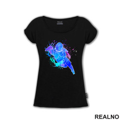 OUTLET - Crna ženska majica veličine XL - Plivanje