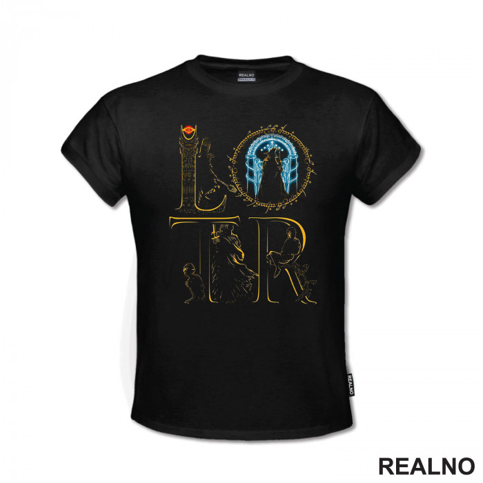 OUTLET - Crna muška majica veličine 2XL - LOTR OUTLET - Crna muška majica veličine 2XL - LOTR