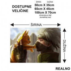 Kakashi And Nine Tails - Naruto - Podmetač za sto