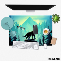 Wolf Howling On The Mountain - Vuk - Životinje - Podmetač za sto