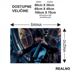 Playing A Cello In Front Of The Window - Wednesday - Sreda - Podmetač za sto