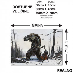 Snowy Woods - Fight - Elden Ring - Podmetač za sto Snowy Woods - Fight - Elden Ring - Podmetač za sto