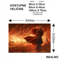 Malenia On The Battlefield - Fire - Elden Ring - Podmetač za sto