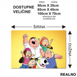 Family - Orange - Family Guy - Podmetač za sto