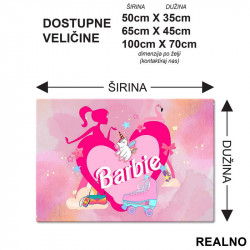 Jednorog I Roleri - Barbi - Podmetač za sto