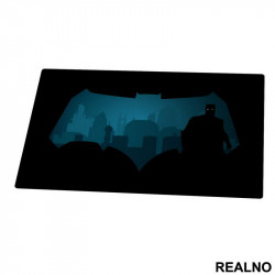 Blue Logo And Shadow - Batman - Podmetač za sto