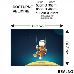 Astronaut Na Ljuljašci - Space - Svemir - Podmetač za sto