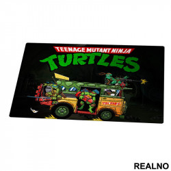 Turtle Van And Logo - Nindža Kornjače - Podmetač za sto Turtle Van And Logo - Nindža Kornjače - Podmetač za sto