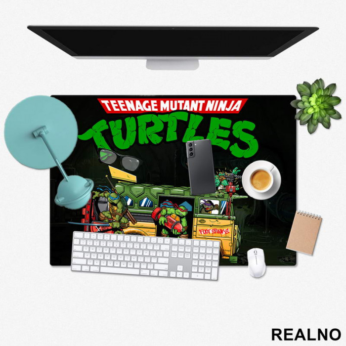 Turtle Van And Logo - Nindža Kornjače - Podmetač za sto