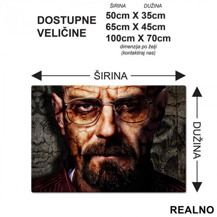 Walter White - Cracks - Breaking Bad - Podmetač za sto