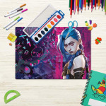 Jinx Colors - LOL - League Of Legends - Podmetač za sto