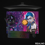 Jinx Colors - LOL - League Of Legends - Podmetač za sto