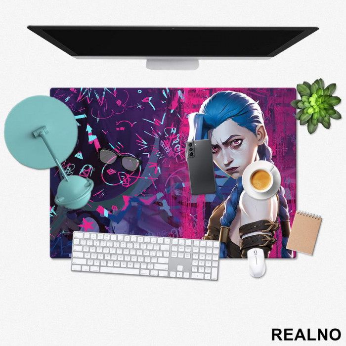 Jinx Colors - LOL - League Of Legends - Podmetač za sto