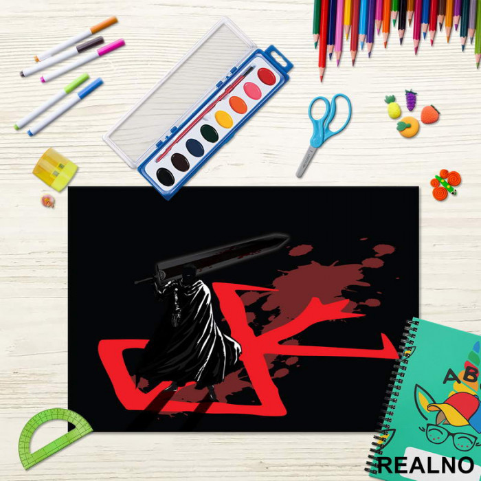 Guts And Logo - Berserk - Podmetač za sto Guts And Logo - Berserk - Podmetač za sto