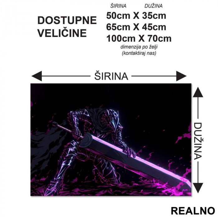 Purple - Berserk - Podmetač za sto Purple - Berserk - Podmetač za sto