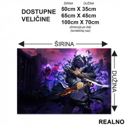 Fight - Purple - Solo Leveling - Podmetač za sto