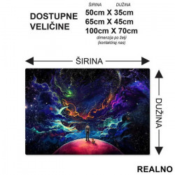 Man And Dog - Space - Art - Podmetač za sto