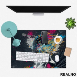 Girl - Colors - Art - Podmetač za sto