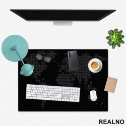 Binary World Map - Engineer - Podmetač za sto