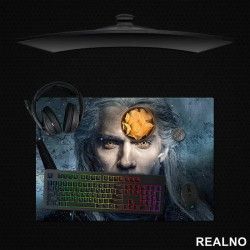 Geralt Portrait With Yellow Eyes - Witcher - Podmetač za sto