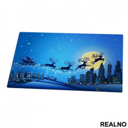 Deda Mraz i Irvasi - Novodišnji - Podmetač za sto