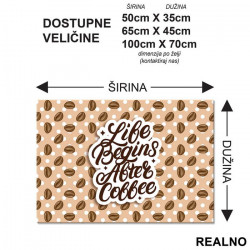 Life Begins After Coffee - Kafa - Podmetač za sto