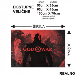Red - God Of War - Podmetač za sto
