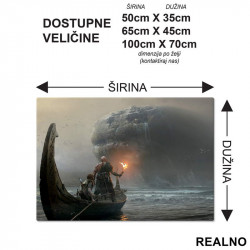 Ship And Sea Monster - God Of War - Podmetač za sto