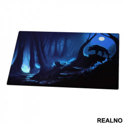 Wolf In The Forest At The Night - Vuk - Životinje - Podmetač za sto